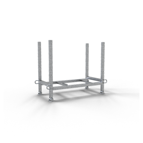 Pallet for crowd barriers | Dimensions: 1400 x 575 x 825 mm
